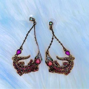 Betsy Johnson Crocodile Earrings - NWOT